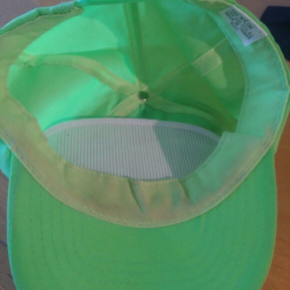 Vintage 90s Neon Green Blank Snap Back Hat - Picture 6 of 7